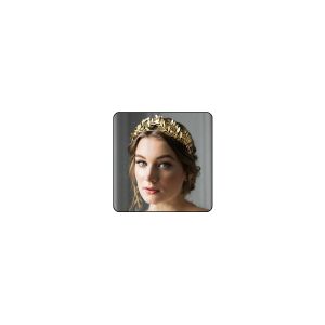 Chargances Bridal Gold Leaf Crown Headband Bridal Tiara Gold Leaf headpiece for Wedding Prom Festival Bridesmaid Hair Accessoriecs(Gold)