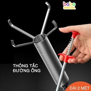 Dụng Cụ Gắp Rác Thông Cống Dài 2 Mét Cây Que Móc Cống Gắp Lông Tóc Thông Tắc Bồn Cầu Ống Cống Gắp Đồ Bị Rơi babo (TA04)