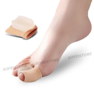 เส้นตรงขนาดใหญ่รองรับการป้องกันนิ้วหัวแม่มือเจลนิ้วเท้าตัวแยกนิ้ว Bunion Corrector 1pcs