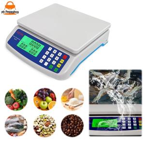 เครื่องชั่งอาหารเชิงพาณิชย์ 30kg พร้อมหน้าจอ LCD และฟังก์ชัน Tare สำหรับชั่งเนื้อ ผักในครัวเรือนและร้านอาหาร