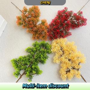 CHENJ Nhựa nhân tạo thông cây bách thực vật Bonsai Máy tính để bàn vườn nhựa cây chi nhánh