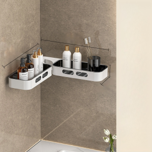 Gray flat multifunctional wallmounted sink single corner shelf