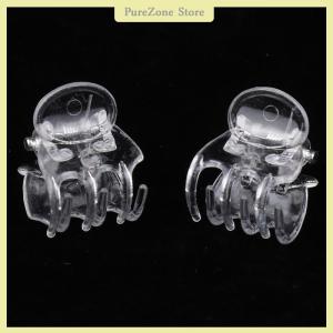 [PureZone] 50Pcs Transparent 6 Claws Orchid Clips Plastic Butterfly Flowers Support Clear Fixer For Garden Vine Stem Plants Climbing