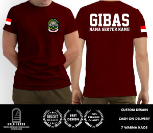 Kaos Gibas Cinta Damai Gratis Nama Sektor Kamu - Kaosilogis