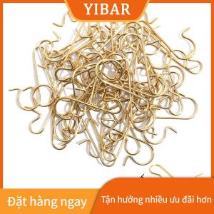 YIBAR 50 món đồ trang trí Giáng sinh giá treo móc hình chữ S bằng kim loại mặt dây chuyền bóng Cây giáng sinh