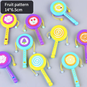 【Local Delivery】Funny Toddler Rattle with Whistle Toy Musical Instruments New Born Baby Playing Soothing Toys Kids Grasp Noise Maker Party Favors