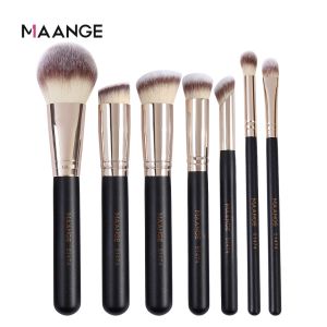 MAANGE 7Pcs Set Brush Make up High-Quality Dense Soft Bristles 51474