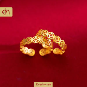 Lucky Emas Nhẫn Vàng 916 Cho Nữ Nhẫn Quấn Dây Nhẫn Vàng Không Xỉn Màu Có Thể Điều Chỉnh Kích Thước