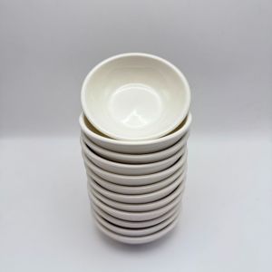 (612ใบ) ถ้วยน้ำจิ้ม 2.9นิ้ว เซรามิค สีขาว เนื้อพอร์ชเลน อย่างดี ทนความร้อน ถ้วย ถ้วยน้ำปลา ถ้วยซอส ถ้วยน้ำพริก
