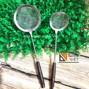 Vợt Vớt Bọt INOX 304 Cán GỖ SIÊU ĐẸP hàng Cao cấp. Sản phẩm Vợt Size lớn. Dụng cụ nhà bếp dùng vớt cặn vớt xương