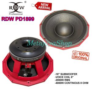 Component Speaker RDW PD1899 Speaker Komponen rdw pd1899 18" Voice Coil 6 Inch