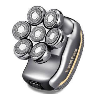 Máy cạo râu điện 7D mini LAKEN 7 lưỡi cạo râu cạo trọc đầu êm ái chip IPX7 chống nước sạc Type C cầm tay nhỏ gọn đa năng