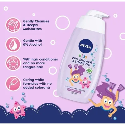NIVEA Baby Head to Toe 500ml (Sparkle Berry/Magic Apple)