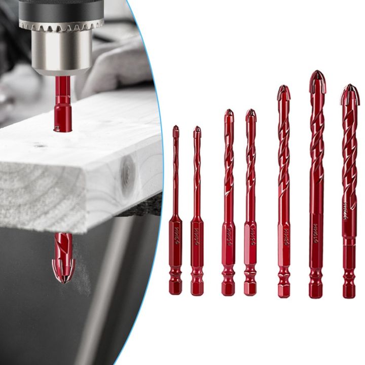 Gracekarin Cross Hex Drill Bit Set For Concrete Porcelain Tile Glass