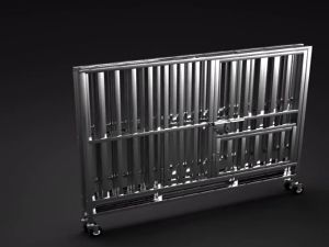 2026 Upgraded Stainless Steel Dog Cage Large Medium with Toilet Household Golden Retriever Bold Dog House Kennel Gift Dog Bowl Large Size Stainless Steel Dog Crate
