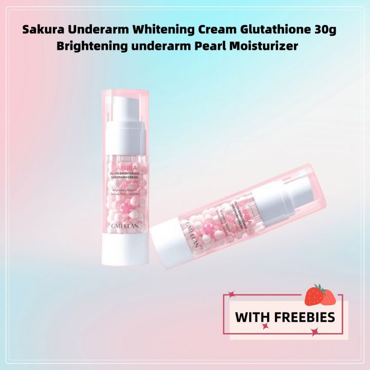 Underarm Whitening Cream And Spray Sakura Gluta Brightening Underarm Cream  & Spray Set – Skin Lightening For Armpits, Knees, Elbows