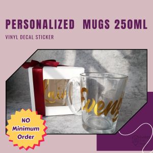 Personalized Mugs 250ml for Souvenirs Giveaways and Gifts Clear Mugs Customized Mugs