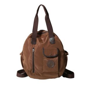 Balo thời trang nữ có quai xách đeo vai trơn basic đi học đi chơi nhiều ngăn sách vở laptop đẹp rẻ