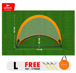 SPEEDS Gawang Jaring Lipat Goal Portable 180cm Latihan Sepak Bola Portabel Indoor Outdoor 018-52