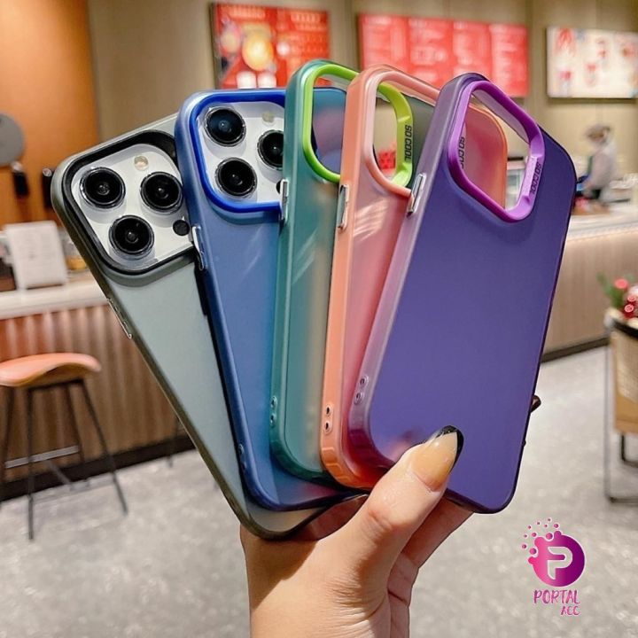 CASE IMD MACARON HOLOGRAM UNTUK IPHONE 7+ 8+ X XS XR 11 12 13