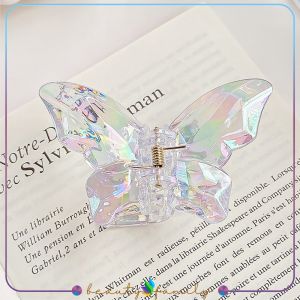 BF-C1405 Jepit Rambut Transparan Motif Hologram / Jedai Dewasa Kupu Kupu Jepita Rambut Aesthetic