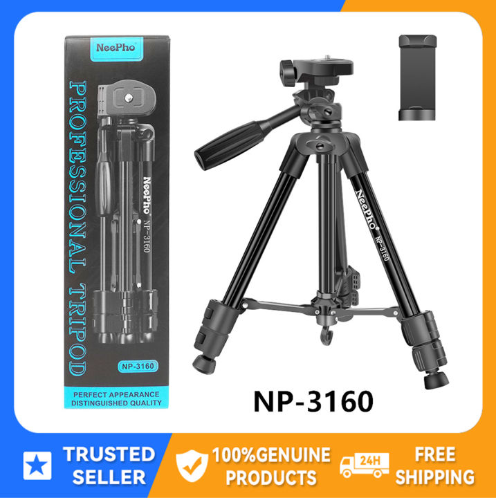 Neepho 3160 Camera Tripod for DSLR Tripod Stand for Cellphone Heavy Duty  With Bluetooth Remote Lazada PH