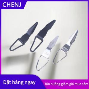 CHENJ 10pcs DIY lure phụ kiện màu đen bạc thép không gỉ móc KEEPER cho lure Fly ráp Rod xây dựng thành phần sửa chữa