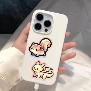 65PCS phim hoạt hình nguệch ngoạc nhãn dính nghệ thuật tái sử dụng residuefree đề can nhựa PVC cho vỏ điện thoại máy tính bảng cá nhân