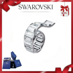 🔥Swarovski🔥S925 sterling silver series Womens Fashion {new style} Ring White Crystal Gemstone Matrix Ring Birthday Gift Valentines Day Gift