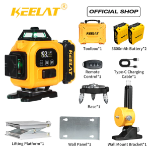 KEELAT KLL004 16 Line Self-Leveling Laser Level 360° Rotary Shockproof Waterproof High Precision