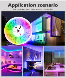 Smart WiFi LED Strip Light แถบไฟ2835RGB 5M/10M/20M กันน้ำ USB DC12v เปลี่ยนสีแสงเพลง Sync DC 5V Bluetooth ไฟตกแต่งนางฟ้ากำแพงห้องนอน ห้องนอนที่ถ่ายทอดสดพื้นหลังในร่มเ