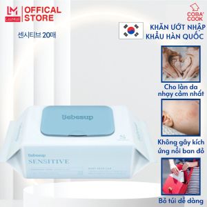 Khăn ướt Hàn Quốc không mùi cho da nhạy cảm gói nhỏ 20 tờ- Sensitive 20