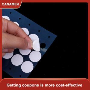 【CANAMEK】 48pcs tờ 20mm Tổng hợp giấy lọc sticker cho dưới miệng rộng Jar Nắp nấm trồng trọt Nguồn cung cấp