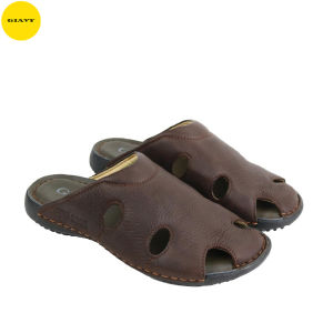 Dép nam bít mũi dép da nam trung niên đế cao su đúc bền đẹp DU8050 - GIÀY GIAVY