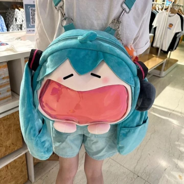 Hatsune Miku Shoulder Bag New Backpack Cute Anime Girl Plush Cartoon ...