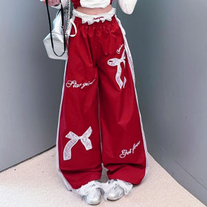 Girls Group Jazz Dance Outfits Trendy Lace Patchwork Long Sleeves Top Cargo Pants K-Pop Hip-hop Dance Performance Costume 5-15 Years