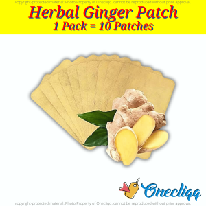 Herbal Ginger Patch Pain Relief Original | Muscle Relaxation Stress Reduction & Long-Lasting | 1 Pack - 10 Patches