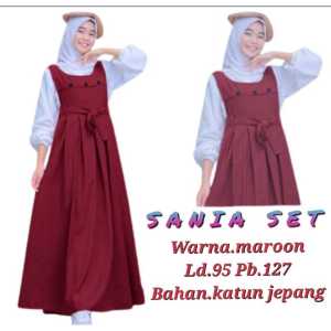 SANIA 2 DRESS BAJU ANAK USIA 9-10-11-12-13-14-15-16-17-18-19 TAHUN BAJU MUSLIM