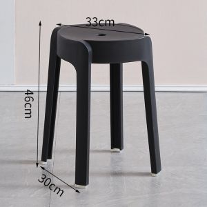 LULU Plastic Chair Thickened Household Stackable Dining Table Stool Round Stool Fashion Creative High Stool Nordic Simple Chair
