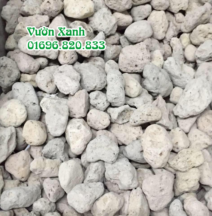 Đá Pumice ( Đá bọt đá núi lửa) gói 1kg dùng trộn giá thể trồng cây giúp giữ ẩm tốt, thoáng rễ, nhẹ