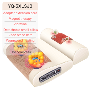 Jinkairui Neck Massager Kneading Vibration Heating Massage Pillow Massager Double Combination Detachable Massage Machine for Shoulder Back Waist Body Home Office Car Use