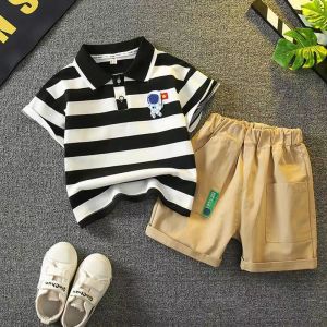 baju kaos anak anak laki laki korea imut Lengan pendek atansan anak perempuan Set dua potong katun pakaian setelan