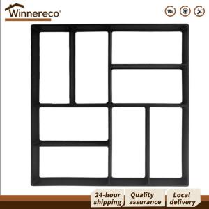 [Winnereco Flagship Mall]Garden Pavement Mold DIY Paving Cement Brick Stone Road Concrete Path Maker