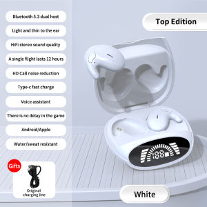Kebidumei Sleep Invisible Earphones Blue-tooth 5.2  Wireless Headphones Dual Mic Noise Reduction Stereo Sound TWS Earbuds Sports Waterproof Gaming Headset
