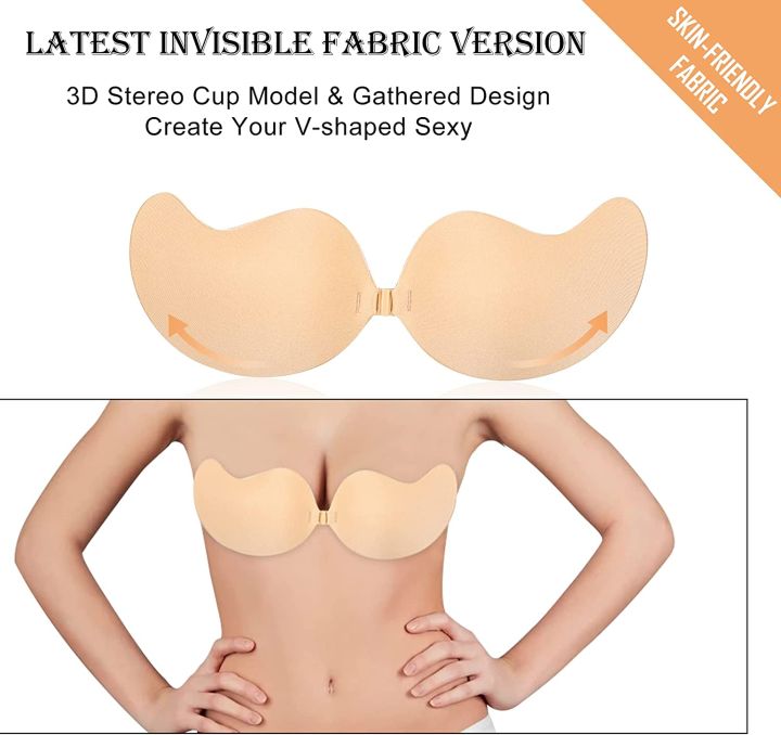 Cheap Silicone Push Up Bra Self Adhesive Strapless Invisible Bra Nipple Pads  Womens Sexy Breast Lift Invisible Silicone Bra