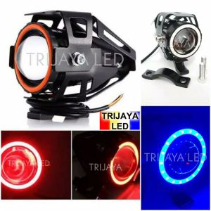 Lampu Tembak LED U7 mini 24 Volt Truk Canter Fuso Bus Transformer AE DE Strobo Kedip Sorot Cree Motor Projektor Projie Angel Demon Eyes
