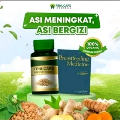 Fenucaps asi booster | pelancar Asi ( 100 Kap)
