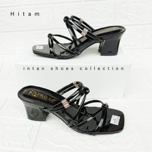 Sandal tali hak tahu wanita terbaru kekinian tinggi hak 5cm/sendal heels pesta wanita bisa cod bayar di tempat/sandal hak tinggi wanita remaja kasual