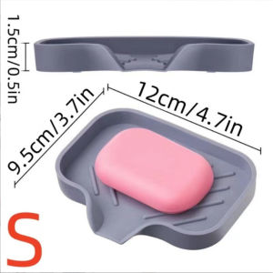 Giá đỡ lưu trữ bọt biển Khay tự thoát nước Nhà tổ chức bồn rửa Khay silicon Mặt bàn bền bỉ Bồn rửa xà phòng Tiện-LAZYL