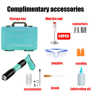 Nail Gun With 50 nails Rivet gun Tufting Gun Carpenter Pendant lamp Silencer Decorative Wall Fixer